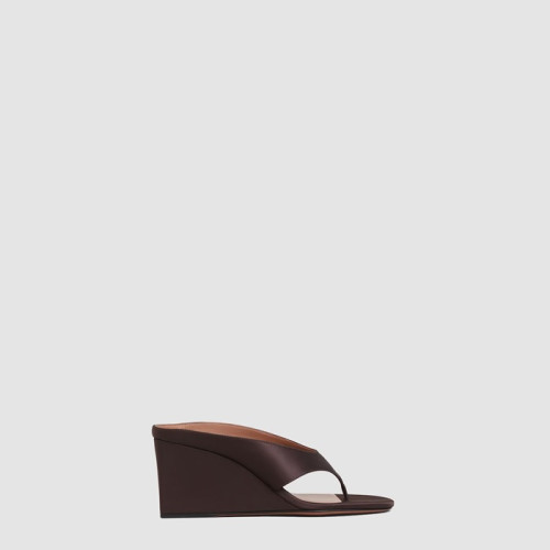 알라이아 여성 새틴 큐브 웨지 뮬 - Alaia Womens Cube Wedge Mules In Satin - als8027x