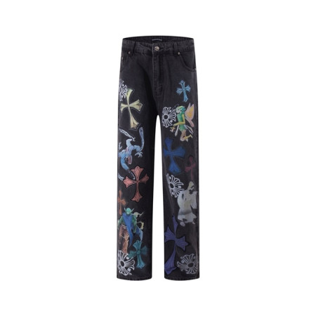 크롬하츠 남성 클래식 청바지 - Chrom Hearts Mens Classic Jeans - chc8061x