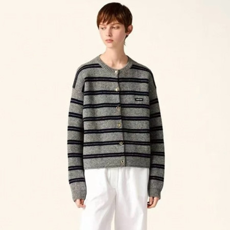 미우미우 여성 라운드 가디건 - Miumiu Womens Round Cardigan - mic8046x