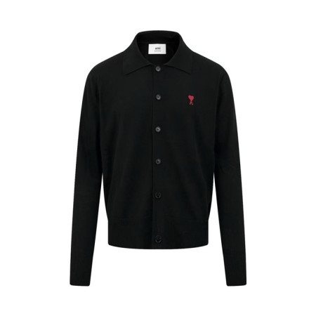 아미 남/녀 폴로 가디건 - Ami Unisex Polo Cardigan - amc8120x