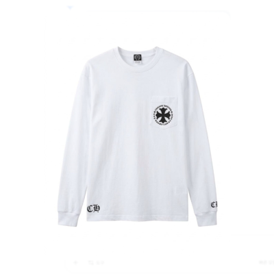 크롬하츠 남성 라운드 긴팔티 - Chrome Hearts Mens Round Tshirt - chc8133x