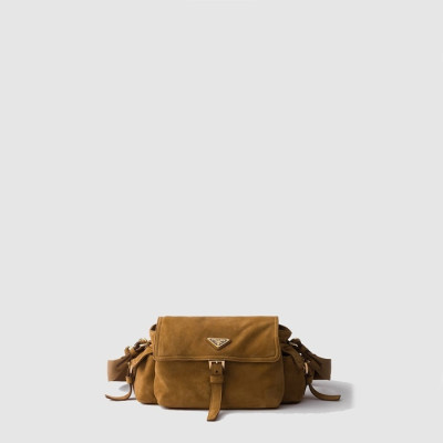 프라다 여성 익스플로어 미디엄 스웨이드 숄더 백 1BD394 - Prada Womens Explore Medium Suede Shoulder Bag - prb9572x