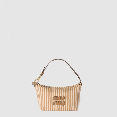 미우미우 여성 로고 장식 자카드 패브릭 파우치 5NE841 - Miumiu Womens Logo-embellished Jacquard Fabric Pouch - mib9638x