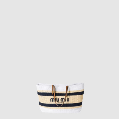 미우미우 여성 크로셰 토트백 - Miumiu Womens Crochet Tote Bag - mib9816x