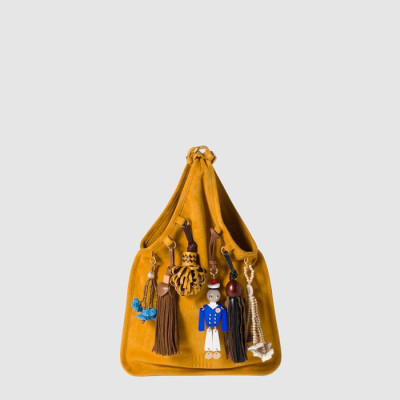 미우미우 여성 트릭 장식 스웨이드 백 - Miumiu Womens Trick-embellished Suede Bag - mib9843x