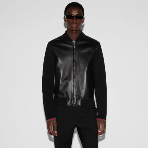 구찌 남성 가죽 자켓 - Gucci Mens Leather Jacket - guc8242x