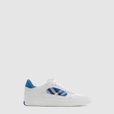 버버리 남성 레더 체크 테라스 스니커즈 - Burberry Mens Leather Check Terrace Sneakers - bus8129x