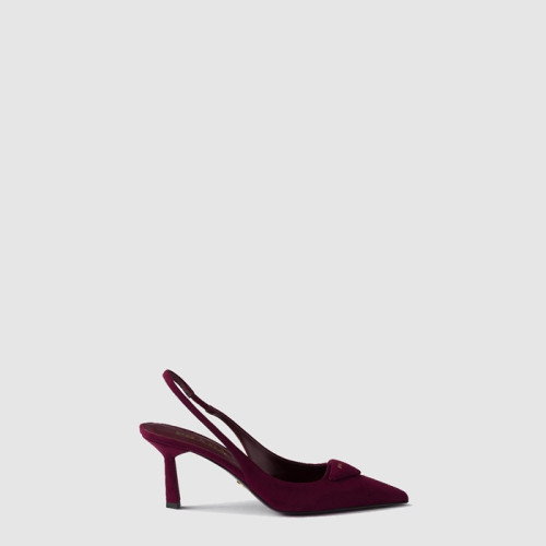 프라다 여성 스웨이드 슬링백 펌프스 - Prada Womens Suede Slingback Pumps - pr8206x