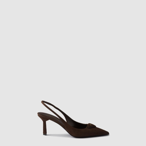 프라다 여성 스웨이드 슬링백 펌프스 - Prada Womens Suede Slingback Pumps - pr8207x