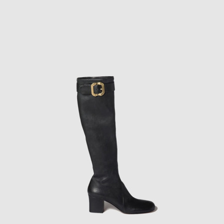 미우미우 여성 버클 장식 나파 가죽 부츠 - Miumiu Womens Buckle-embellished Nappa Leather Boots - mis8238x