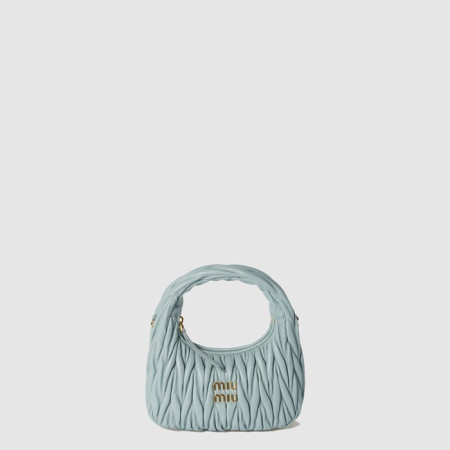 미우미우 여성 완더 마테라쎄 호보 백 - Miumiu Womens Wander Matelasse Hobo Bag - mib10059x