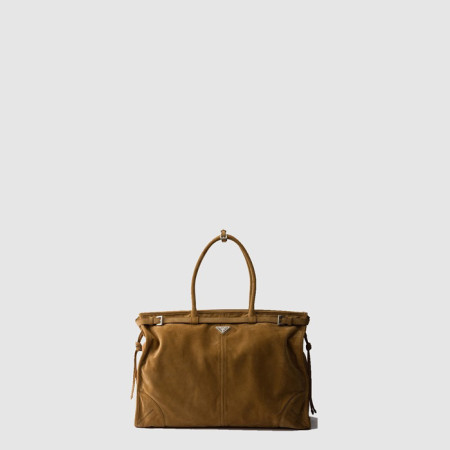 프라다 여성 스웨이드 토트백 2VG128 - Prada Womens Suede Tote Bag - prb10110x
