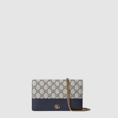 구찌 여성 체인 달린 바이컬러 지갑 - Gucci Womens Bicolor Wallet with Chain - gub10307x