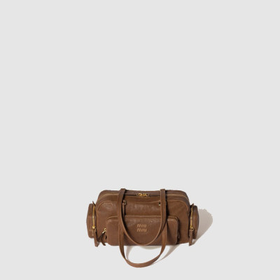 미우미우 여성 워싱 나파 가죽 포켓 백 - Miumiu Womens Washed Nappa Leather Pocket Bag - mib10337x