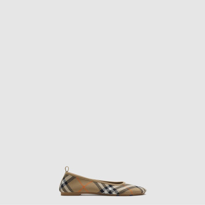 버버리 여성 체크 니트 베이비 발레리나 - Burberry Womens Check Knit Baby Ballerina - bus8312x
