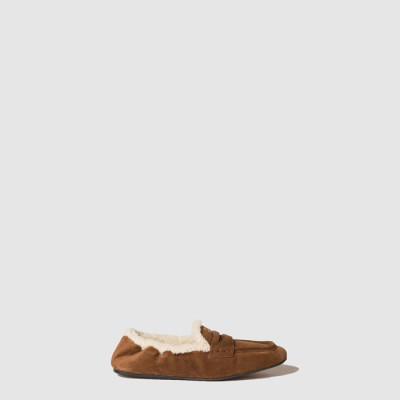 미우미우 여성 루슈 스웨이드 로퍼 - Miu Miu Womens Ruche Suede Loafers - mis8388x