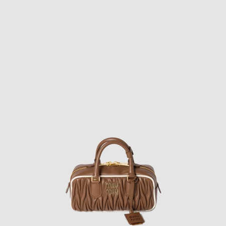 미우미우 여성 아르카디 마테라쎄 나파 가죽 백 - Miumiu Womens Arcadi Matelasse Nappa Leather Bag - mib10920x