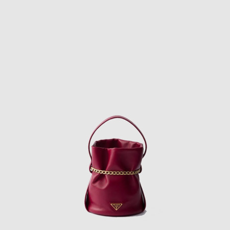 프라다 여성 쁘띠 삭 누아르 미니 나파 가죽 버킷 백 1BE088 - Prada Womens Petit Sac Noir Mini Nappa Leather Bucket Bag - prb11030x