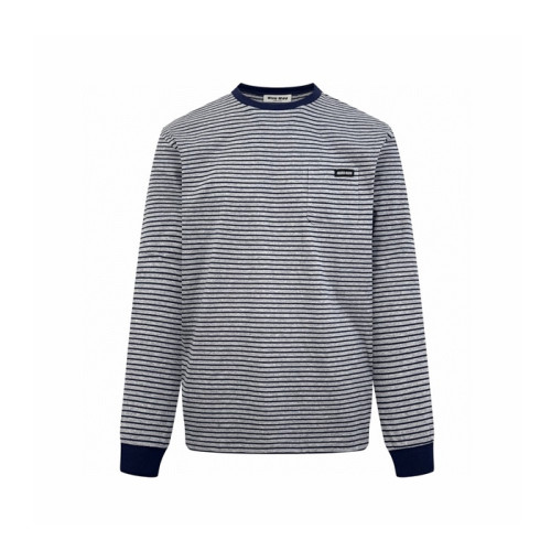 미우미우 남성 라운드 긴팔티 - Miumiu Mens Round Tshirt - mic8517x