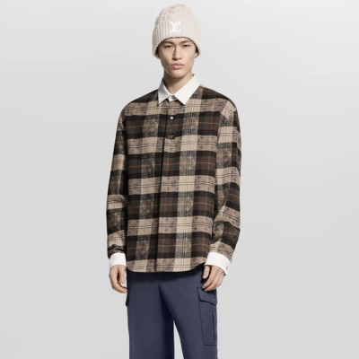루이비통 남성 체크 셔츠 - Louis vuitton Mens Flanner Shirts - lvc8684x