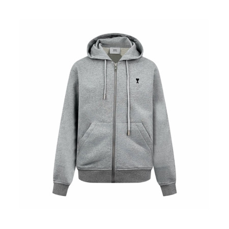 아미 남성 집업 후디 - Ami Mens Zip-up Hoodie - amc8746x