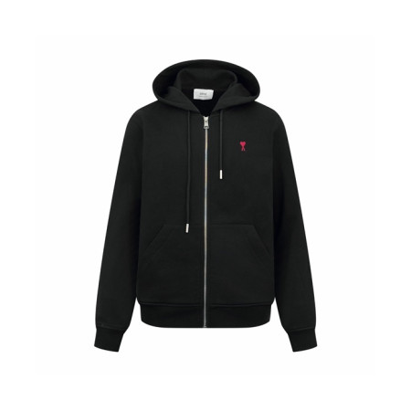 아미 남성 집업 후디 - Ami Mens Zip-up Hoodie - amc8748x
