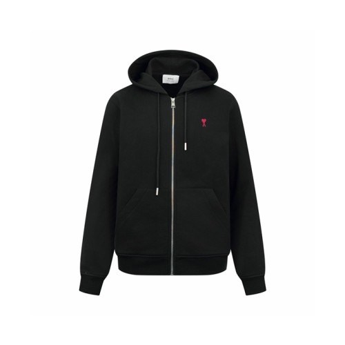 아미 남성 집업 후디 - Ami Mens Zip-up Hoodie - amc8748x