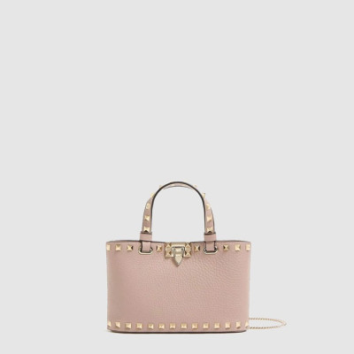 발렌티노 여성 락스터드 그레이니 미니 쇼퍼 백 - Valentino Womens Rockstud Grainy Mini Shopper Bag - vab11296x
