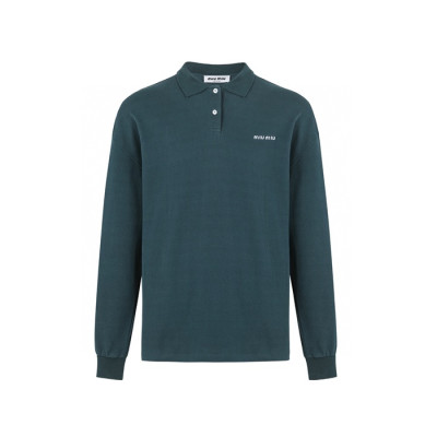 미우미우 남성 폴로 긴팔티 - Miumiu Mens Polo Tshirt - mic8932x