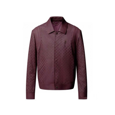 루이비통 남성 가죽 재킷 - Louis vuitton Mens Leather Jacket - lvc9063x