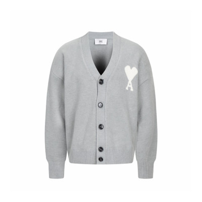 아미 남/녀 브이넥 가디건 - Ami Unisex V-neck Cardigan - amc9676x