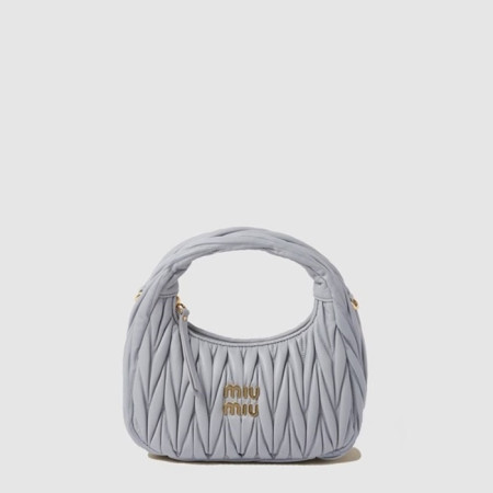 미우미우 여성 완더 마테라쎄 호보 백 - Miumiu Womens Wander Matelasse Hobo Bag - mib11997x
