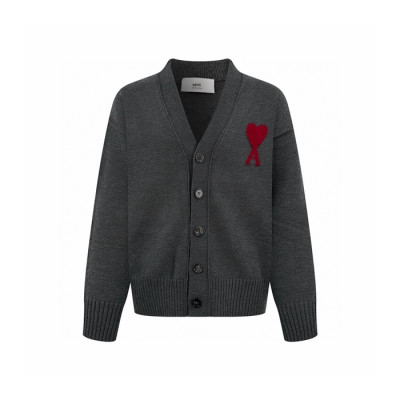 아미 남/녀 브이넥 가디건 - Ami Unisex V-neck Cardigan - amc9694x