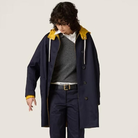 미우미우 여성 테크니컬 퐁제 코트 - Miumiu Womens Technical Ponge Coats - mic9733x