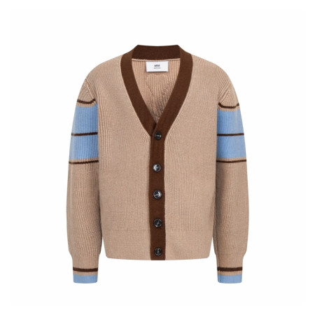 아미 남/녀 브이넥 가디건 - Ami Unisex V-neck Cardigan - amc9747x