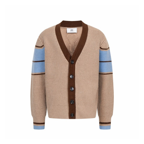 아미 남/녀 브이넥 가디건 - Ami Unisex V-neck Cardigan - amc9747x