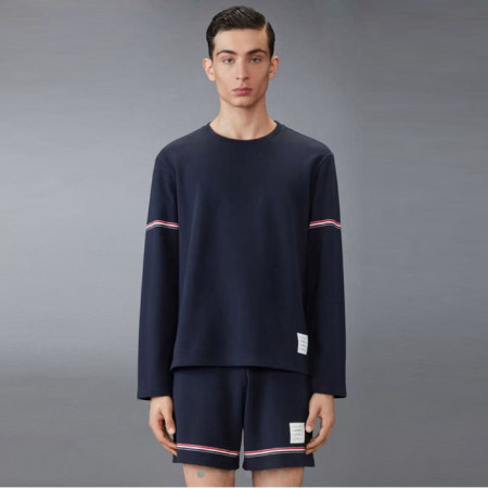 톰브라운 남성 라운드 긴팔티 - Thom Browne Mens Round Tshirts - thc9761x