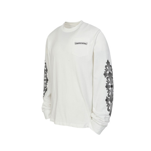 크롬하츠 남성 라운드 긴팔티 - Chrome Hearts Mens Round Tshirt - chc12150x