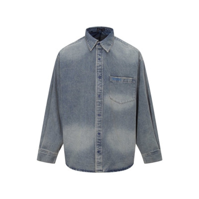 발렌시아가 남성 데님 셔츠 - Balenciaga Mens Denim Shirts - bac12177x