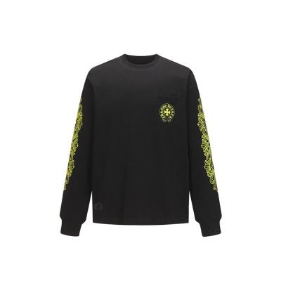크롬하츠 남성 라운드 긴팔티 - Chrome Hearts Mens Round Tshirt - chc12202x
