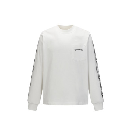 크롬하츠 남성 라운드 긴팔티 - Chrome Hearts Mens Round Tshirt - chc12207x