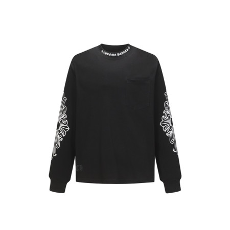 크롬하츠 남성 라운드 긴팔티 - Chrome Hearts Mens Round Tshirt - chc12210x