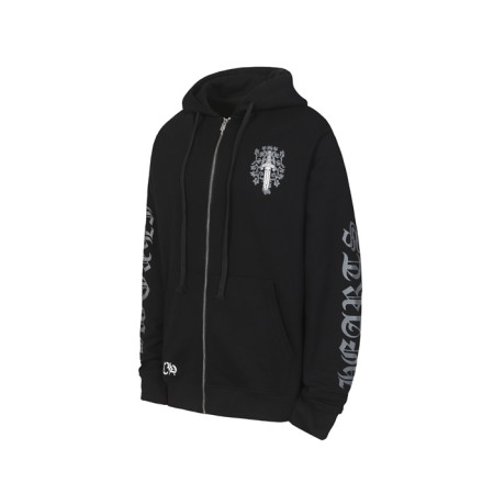 크롬하츠 남성 집업 후디 - Chrom hearts Mens Zip-up Hooded - chc12196x