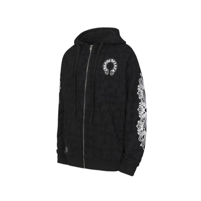 크롬하츠 남성 집업 후디 - Chrom hearts Mens Zip-up Hooded - chc12197x