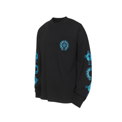 크롬하츠 남성 라운드 긴팔티 - Chrome Hearts Mens Round Tshirt - chc12219x