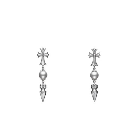 매장판 크롬하츠 여성 골드 귀걸이 - Chrome Hearts Womens Gold Earrings - acc6214x