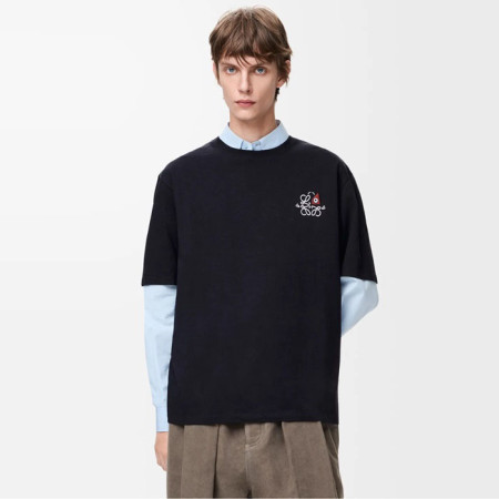 로에베 남성 라운드 반팔티 - Loewe Mens Round Tshirt - loc12378x