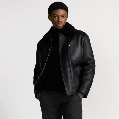 디올 남성 가죽 자켓 - Dior Mens Leather Jacket - dic12379x