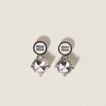미우미우 여성 에나멜 메탈 귀걸이 - Miumiu Womens Enameled Metal Earrings - acc6243x