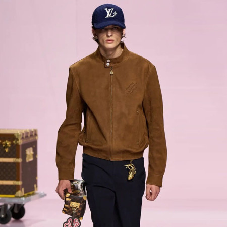 루이비통 남성 가죽 바시티 자켓 - Louis vuitton Mens Leather Jackets - lvc12382x